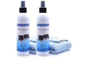Blum Manufaktur Nettoyant pour écran 2 x 250 ml – Nettoyage d'écran – Nettoyant PC – Avec chiffon en microfibre 30 x 30 cm – Polyvalent – Fabriqué en Allemagne