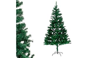 MERCURY TEXTIL- Árbol de Navidad Artificial Verde, Altura de 120/150/180/210/240cm, Árbol de PVC Ignifugo con Soporte Metálico Plegable, Estructura Desmontable, Ramas Abatibles.(150cm)