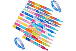 INGJIA 20 PCS Pop Fidget It Pulsera Ajustable para Niños, Juguetes de Pop para la Ansiedad para Niños y Adultos, Vistoso Pop Bubble Fidget Toy de Silicona, Juguetes Regalos