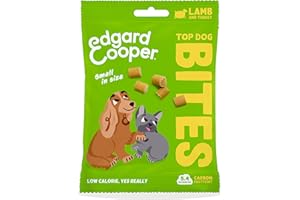 EDGARD & COOPER Edgard Cooper Premios para Perros, (Cordero y Pavo, Pequeño) - (1 x 50g) Bocaditos para Campeones, Sin Cereales, Carne Fresca, Llena de aminoácidos Esenciales para un estómago Sano