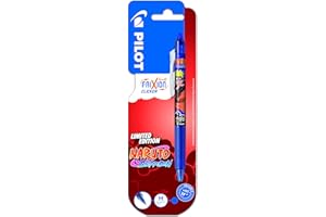 PILOT x NARUTO - 1 FriXion Ball Clicker- Stylo effaçable et rétractable-Édition limitée Naruto Shipudden - Stylo roller rechargeable - Bleu - Pointe moyenne