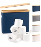 Rangement De Papier Toilette, Panier à Papier Toilette Avec Couvercle, Support Pour 12 Méga Rouleaux, L'organisateur Ultime De Salle De Bain, Support
