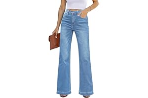 luvamia High Waisted Flare Jeans for Women Wide Leg Stretch Baggy Jeans