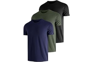 UEEKO Lot de 3 t-Shirts de Protection UV pour Homme Protection Solaire UPF 50+ Manches fonctionnelles pour Natation Rash Guard Séchage Rapide pour l'extérieur Le Surf la randonnée la