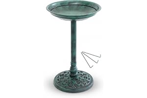 Oypla Traditional Ornamental Garden Pedestal Bird Bath Outdoor Water