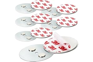 SHD Supporto Magnetico per Rilevatore di Fumo con Ø 50 mm – Set da 6 – Magneti Autoadesivi per Tutti Rilevatori di Fumo - 3M Calamite Adesive con Attacco Facile Senza Perforazione o Viti