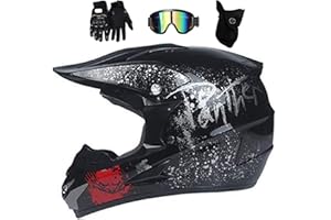 MTQCBDHY Casque De Moto Casques De Cross, Casque De Motocross Intégral, Casque Cycliste pour Enfants, Casques Intégraux AVT MX Casques Moto De Cross Enfants Quad Bike Vélo De Montagne