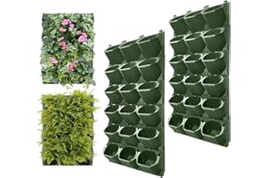 CEIEVER Wall Planting Pot, Hanging Planter Bags 36Pcs Self Watering Vertical Pocket Garden Wall Easy Installation Planter Outdoor Hanging Vertical Living Green Wall for Indoor/Outdoor/Balcony
