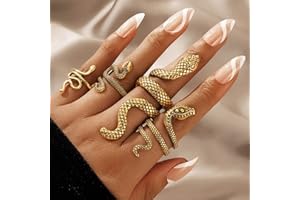 Clataly Vintage serpent ouvert bague cristal croix index bague Pintail bague femme et fille bijoux cadeau (Or)