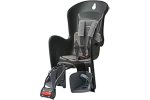 Polisport 8632000005 Bilby Maxi FF – Siège Vélo Enfant Arrière sur Cadre 9 Mois–6 Ans, Jusqu’à 22 Kg, Siège Bébé Vélo Sécurisé Et Confortable, Siège Enfant Vélo, Noir/Gris Foncé