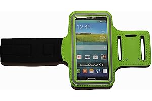 DEALBUDE24 Fitness Sportarmband kompatibel für Apple iPod Touch 3G 4G 5G 6G Armband Handy Oberarm Halter für Fitness, Joggen, Laufen Hülle Tasche Blank Klein Grün