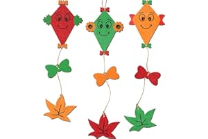 BOFUNX 3 Stücke Herbstdeko Fenster Hängend Holz Fensterdeko Herbst Hängend Dekoanhänger Holzdeko - Drachen Ahornblätter Schleife