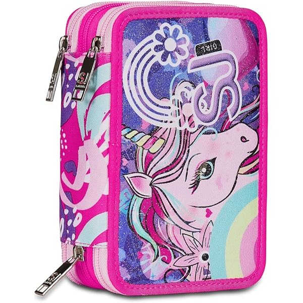 Astuccio Triplo GO POP Sweet Jungle - Set Cancelleria Per Bambine, Con Matite, Pennarelli, Forbici, Tema Animali - Foto 9