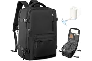 SZSYCN Zaino da Viaggio con Sottovuoto Ryanair 40x30x20 Wizzair Borse da Cabina per Ryanair 40x20x25 Bagaglio a Mano Sottovuoto con pompa,Zaino Casual per Laptop