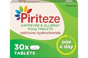 Piriteze Hayfever & Allergy Antihistamine Tablets, Allergy Relief, Cetirizine, 30s