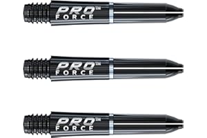 ‎WINMAU WINMAU Pro-Force Black Extra Short Nylon Ring Grip Dart Stems - 1 Set per Pack (3 shafts in total)