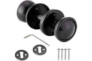 EAI Plastic Mortice Knob for Doors Sheds Cabinets 50mm Black