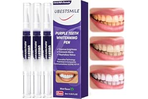 WAYMAYTECY 3 Pezzi Penna Sbiancante Denti, Penna Sbiancante Denti Viola, Kit Sbiancamento Dentale, Per Sbiancare Velocemente A Casa, Portatile Da Usare, Per Un Sorriso Più Bianco