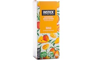 INSTICK JUST ADD WATER Instick Napój instant, bez cukru, o smaku mango, 12 saszetek, na 12 x 1,5 l, proszek do przygotowania napoju, wegański, niskokaloryczny, z witaminą C, aromatyzowany
