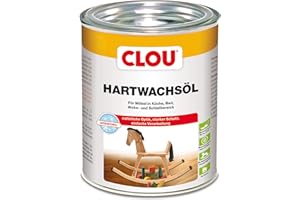 CLOU Hartwachsöl antibakteriell und farblos: Pflegendes Holzöl für Möbel in Küche, Bad, Wohn- und Schlafbereich, 0,75 L