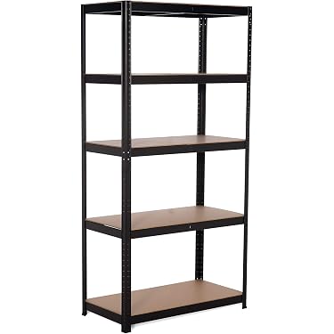 Shelfplaza PRO Estantería Metálica De 230x80x40 Cm - 6 Baldes Con Carga De 166 Kg Por Nivel, Montaje Sin Tornillos, Altura Ajustable Cada 13 Cm