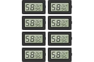 EEEKit 8 Pack Digital Thermometer Hygrometer, Indoor Temperature Humidity Sensor Monitor for Greenhouse Office, Celsius
