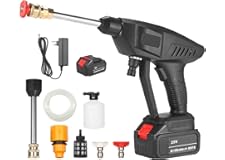 25V Portable High Pressure Washer Machine 15A 30Bar Cordless Washer Gun With Foam Generator Nozzle Water Pump Auto Garden Spr