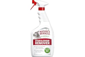 Nature's Miracle Stain & Odour Remover Gato, centra en la suciedad cotidiana, aroma cítrico ligero y fresco, 709 ml