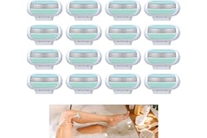 EDKSEGJCSOUS 16 PCS Replacement Razor Blades Compatible with Gillette Venus, Extra Smooth Women's Razor Blade Refills, 3 Layer Blade & Pivoting Head, Effortless Glide, Easy to Replace