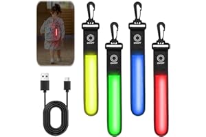 GAOUTO LED Blinklicht Schulranzen, 3 Modi USB Aufladbar Reflektierende Anhänger, Sicherheitslicht Blinklicht Schulranzen Kinder, wasserdichte Reflektor Anhänger für Schulranzen Rucksack