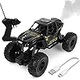 INFINI EV Offroader High Speed RC Car with Smoke Spray and Light | Certified Durable and Safe | Styled as Rock Crawler/Monster Truck | Rechargeable Remote Control Car (Black, Large)