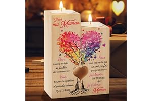 GÉNÉRIQUE Funnli Cadeau Maman Anniversaire, Cœur Candélabre Cadeau Mere, Candélabre Idee Cadeaux de Noël Saint Valentin Fête des Mères Fete des Mere pour Maman