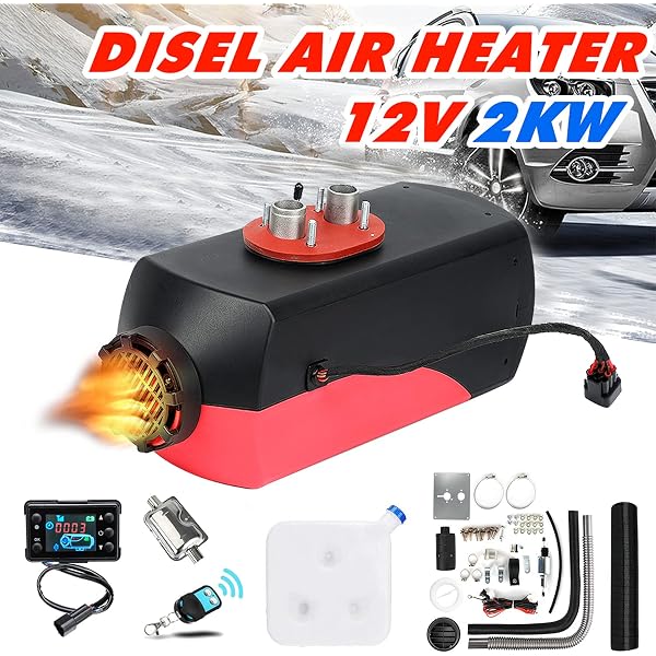 Triclicks 2KW Diesel Air Heater 12V Diesel Parking Heater Set With 10L Tank  Remote Control LCD Display, Fast Heating Diesel Heater For Truck Boat Bus  Car Trailer Motorhomes Vehicle (Colour A) :