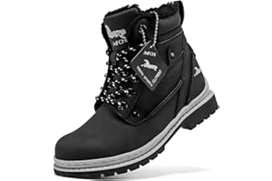 JMFCHI Kinder Winterschuhe Wanderschuhe Jungen Schneestiefel Warmfutter Mädchen Outdoor Trekking Winterstiefel rutschfeste Mid Baumwollschuhe