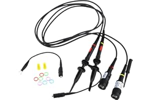 YINETTECH 2Pcs P2200 Oscilloscope Scope Clip Probe Tester High Precision Probe Test Lead Kit 200MHZ