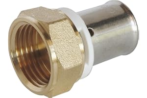 SOMATHERM FOR YOU - raccordo dritto crimpare tubo PER Ø16 - dado girevole femmina 15/21 (1/2 '') Per collegare un diametro Ø16 tubo PER