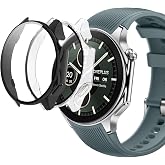 MEMELOKA Funda para OnePlus Watch 2 con Cristal Templado, 2 Piezas Ultra Delgada Anti-Rasgu&ntilde;os R&iacute;gido PC Carcasa + Alta Sensi