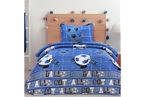DHESTIA HOME - Colcha Bouti Cosida Cama Infantil y Juvenil Modelo Fútbol Quick Color Único Talla Cama 90