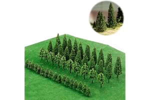FENGQ 50Stück Modell Bäume Miniatur, Bäume Eisenbahn Landschaft Diorama Baum Architektur Bäume, Stücke Modell Bäume für DIY Landschaft, Mini Landschaft Landschaftsgestaltung