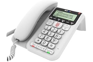 BT Decor 2600-CID-TAM = Answer Machine Version + Call Blocker + Caller Display - Hands Free Speaker Phone (Corded Telephone) - Desk / Table Mounting Bracket Included - Caller ID - TrueCall Advanced Call Blocking - White