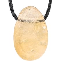 Ciondolo In Quarzo Fum&eacute; Con Cordoncino - Pietra Naturale, Regolabile, Con Biglietto Illustrativo