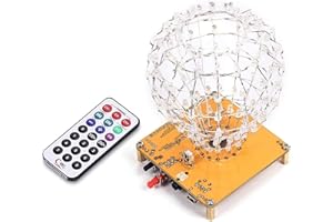 PEMENOL Zestaw kulkowy LED, zestaw do montażu, 3 mm RGB LED kostki Cubic Ball kreatywny zestaw elektroniczny pilot zdalnego sterowania