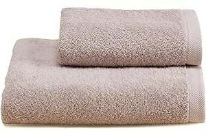 Lisola Set Asciugamani Bagno Viso e Bidet, Coppia Asciugamani Bagno, in Spugna di Cotone 530 gr/mq, 110 x 60 cm + 60 x 40 cm, Morbido al Tatto, Made in Italy, Tinta Unita. Modello: Perla
