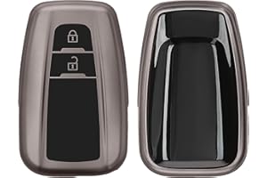 kwmobile Boitier Clef Voiture Compatible avec Toyota 2-Bouton Smart Key - Coque en Silicone de Clef de Voiture - Étui de Protection Noir Mat-Noir