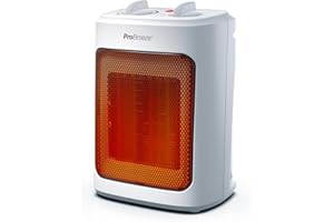 Pro Breeze 2000W Mini Ceramic Fan Heater - 3 Heat Settings & Fan Only Mode with Built-in Overheat and Tip Over Protection, Electric Heater for Home, Office and Bedroom