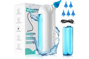 LYtech Sistema di Irrigazione Nasale Kit per il Risciacquo del Seno Macchina per il Risciacquo Nasale Portatile Neti Pot elettrico Pulitore per il Naso Irrigatore per Risciacquo Nasale, 4 Modalità