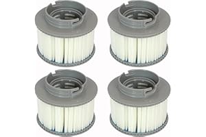 WINOK Filterkartuschen für MSPA Whirlpools, 4er Pack Ersatz-Filterkartuschen für Aufblasbare Pools, Filterkartusche Wasserfilter für Heiße U-Boote und Tragbares Bubble Spa - Modelle bis 2019