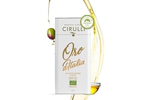 FRANTOIO OLEARIO CIRULLI Cirulli Huile d'olive Bilologique extra vierge italienne extraite à froid, (3 Litres)