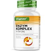 vit4ever Digestive Enzymes - 180 Capsules with Enteric Coating | With Betaine HCL, Routine, Gentian Root + 16 Enzymes: Bromel