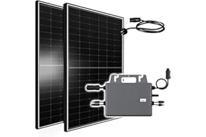 Balkonkraftwerk 1170W JA Solar Solarpanel mit 800W TSUN MS800 Micro Wechselrichter WiFi, 2X 450W Bifazial Solarmodule Black Frame für Haus Dach Terrasse Garten PV Anlage Solaranlage
